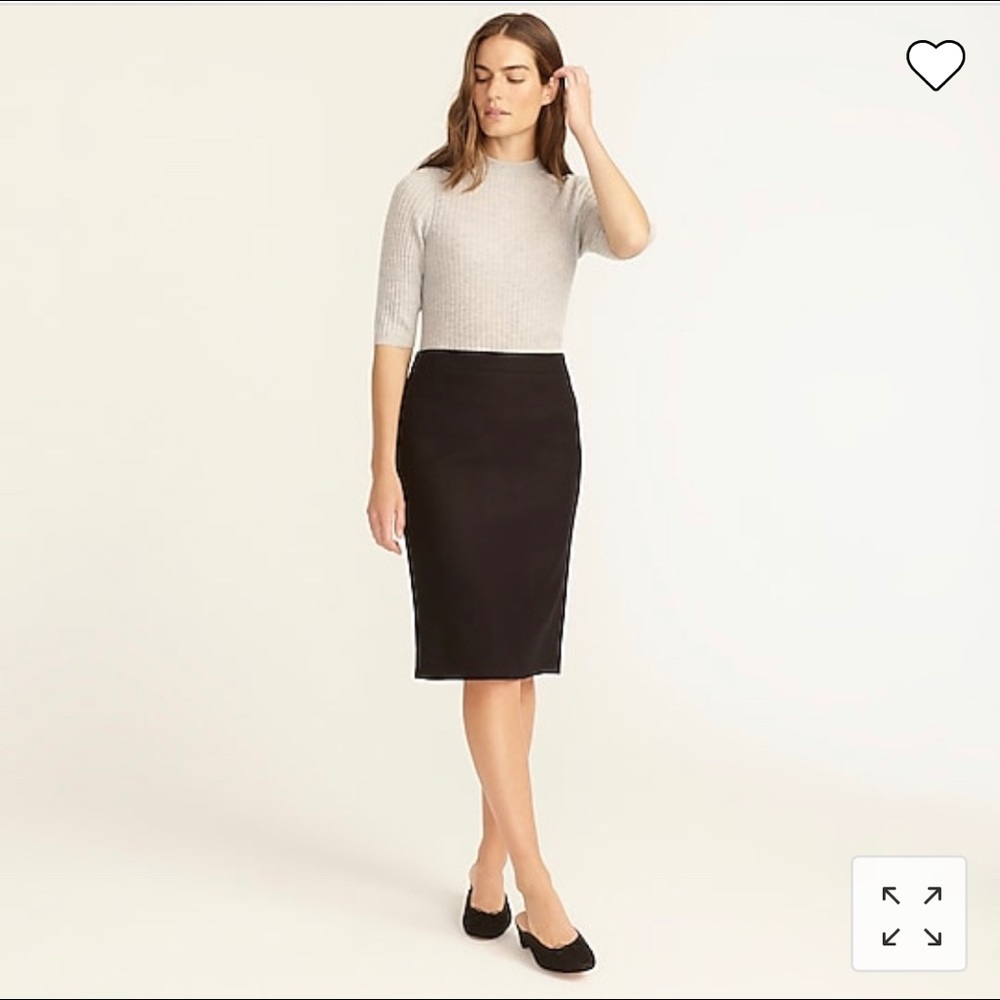 JCrew No. 2 pencil skirt black wool size 4